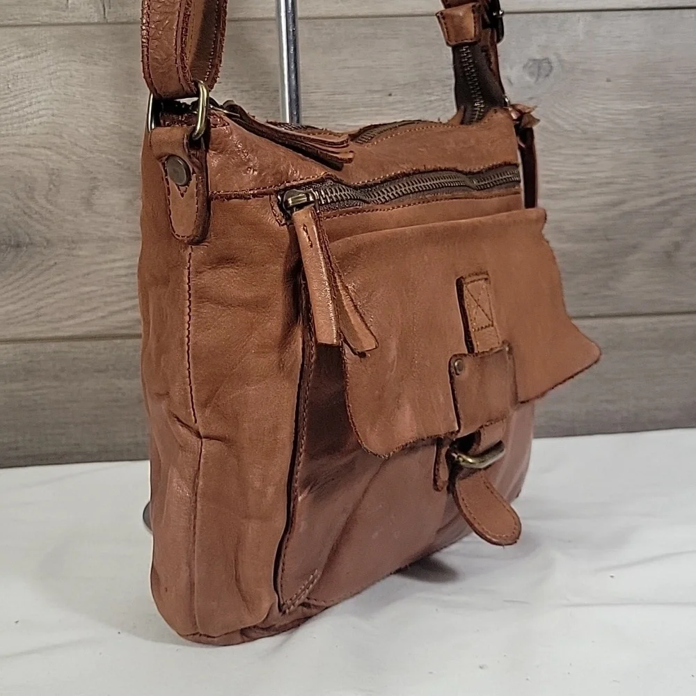 Harbour 2Nd for Anthropologie Brown Leather Crossbody Bag